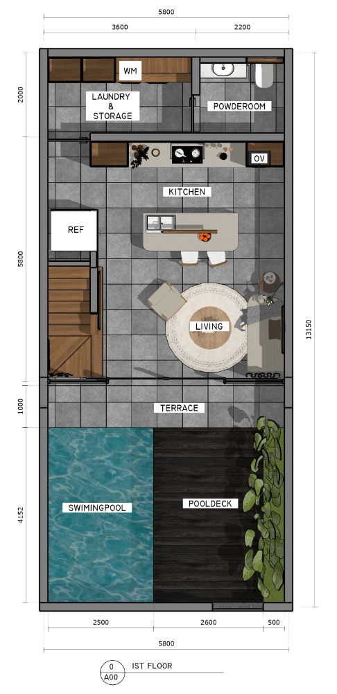 Villa Serenity — 1st Floor Plan